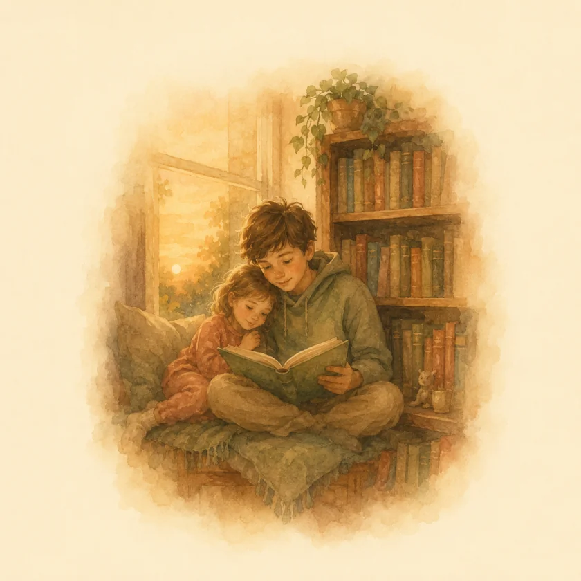 Someday — reading their library to someone of their own